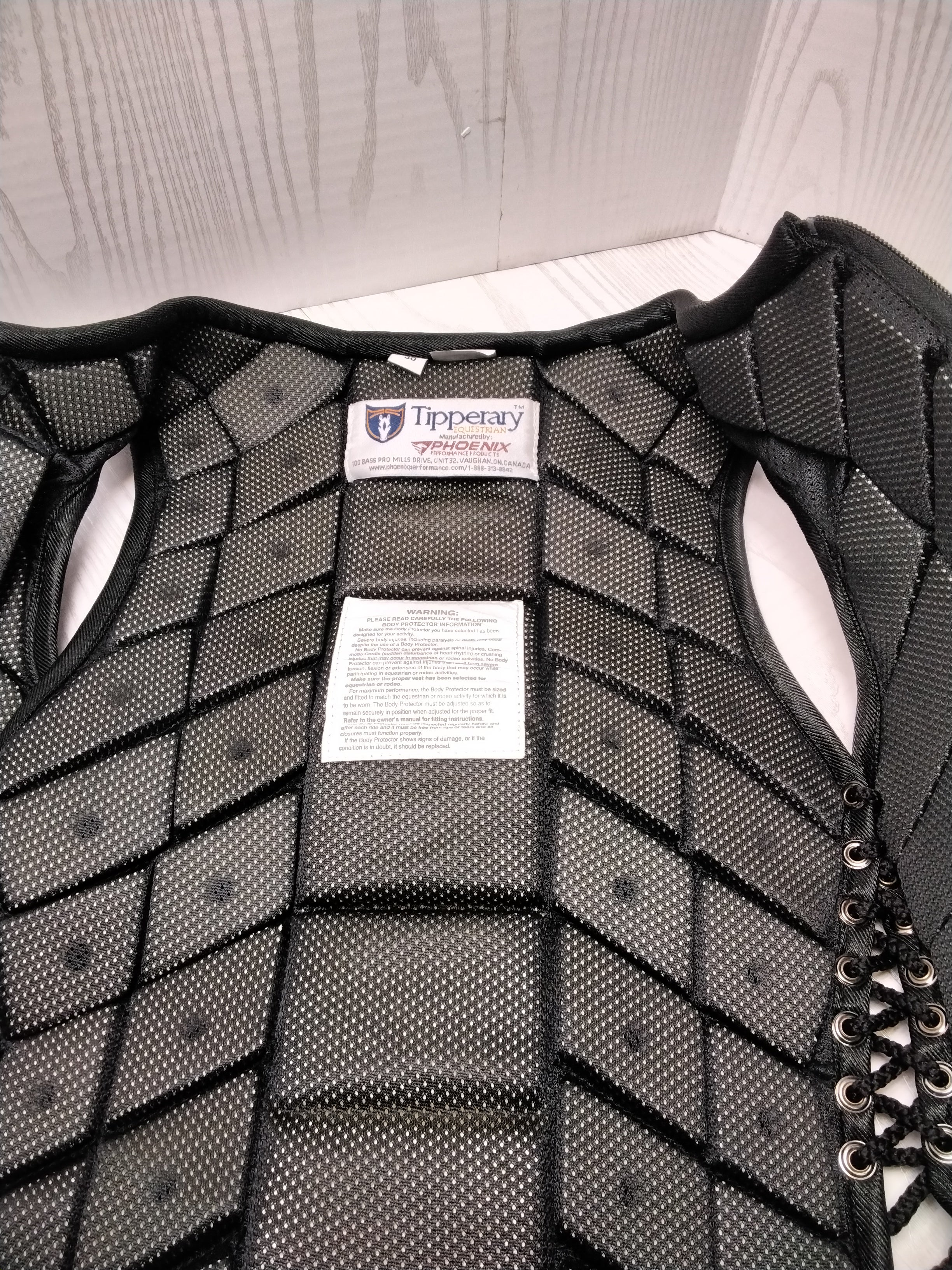 Tipperary Equestrian Vest, Black, Size Youth 30 (Small) (7867478933742)